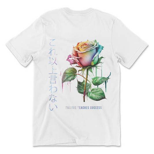 Say No More in Japanese writing Melting Rose T Shirt